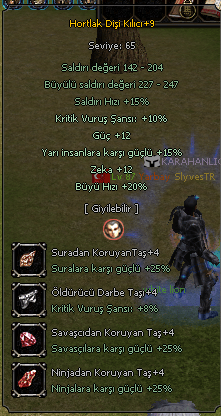 +9 5/5 HORTLAK  KILICI