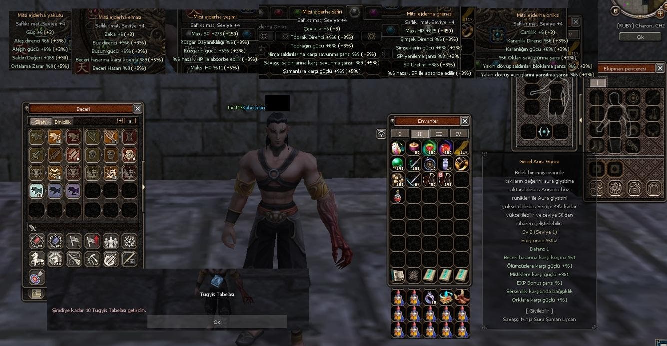 113 Level 2P Sura + 100 Level Şamanı Ejderha Yardımı P liderlik m6