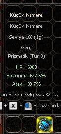 Tip 8 Pet 186Lv 83,7 Atk