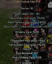 BORU GİBi 300 ORT NADİR ZODYAK KILICI