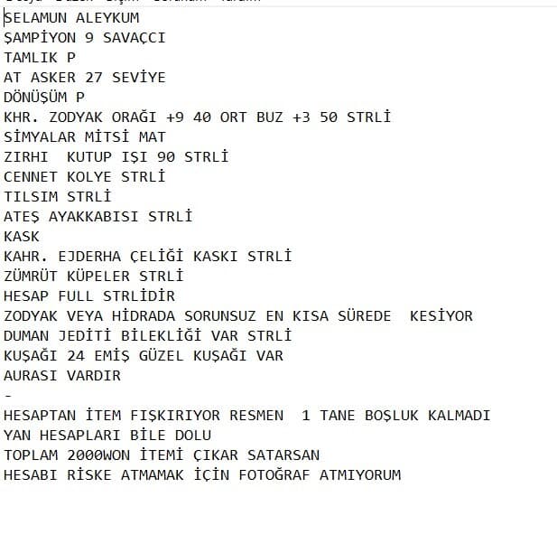 ŞAMP 10 SAVAŞCI AÇIKLAMA KOŞ
