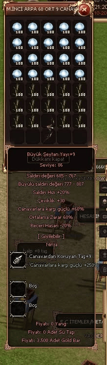 60 ORT 9 CANAVARLI YANSIZ BÜYÜK ŞEYTAN YAY