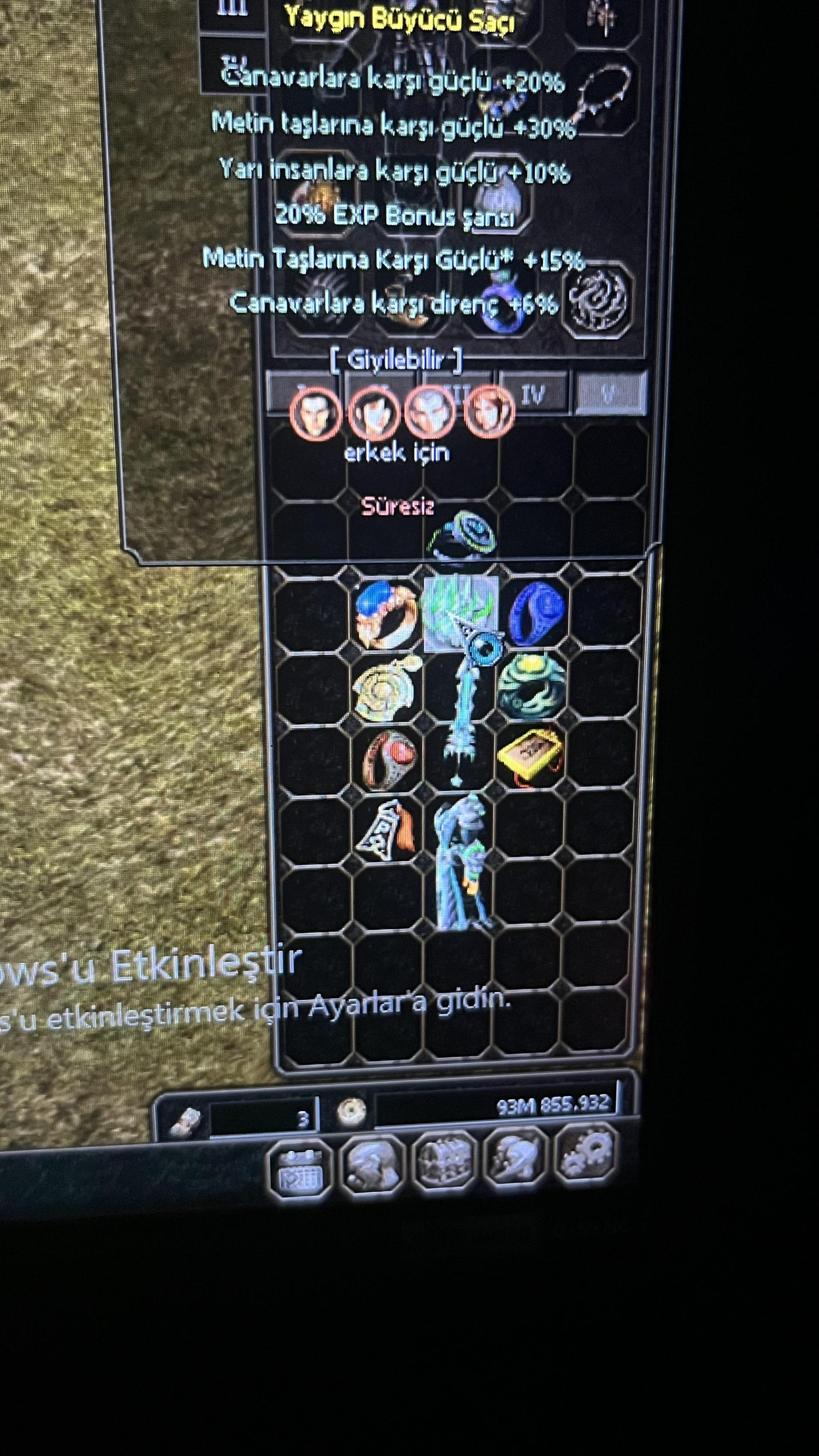 3 won + sınırsız itemler Açıklama Oku