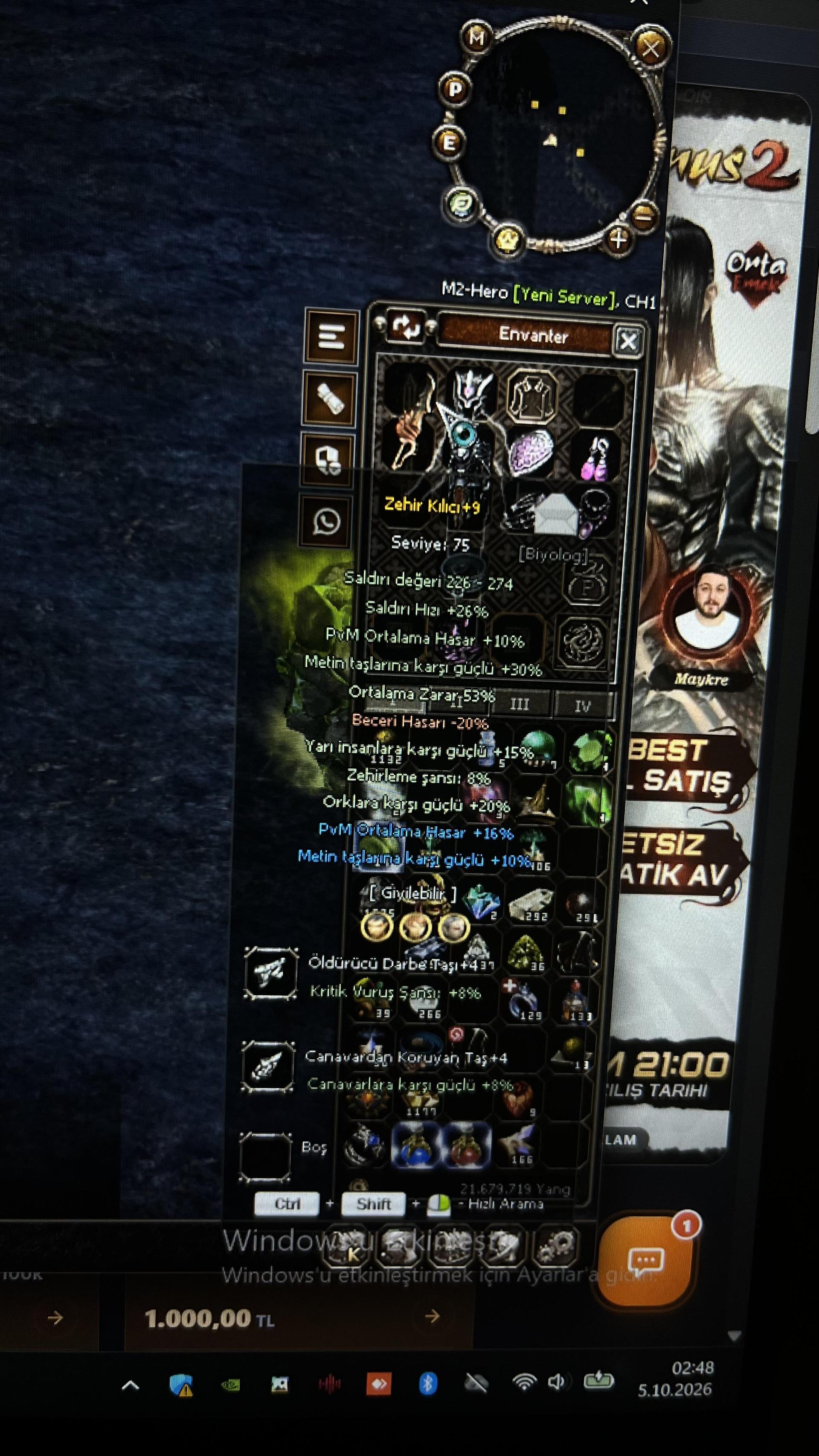+9 Zehir 53 ort +16 Pvm +10 Metin Tek Fiyat