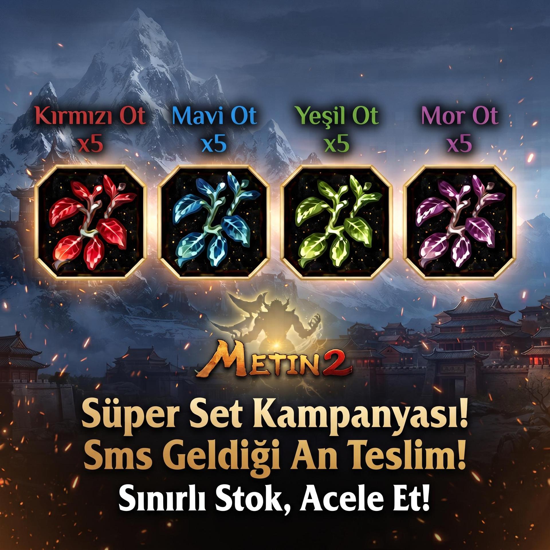 OT SETİ 5'Lİ / PARÇA OT İÇİN MESAJ ATIN