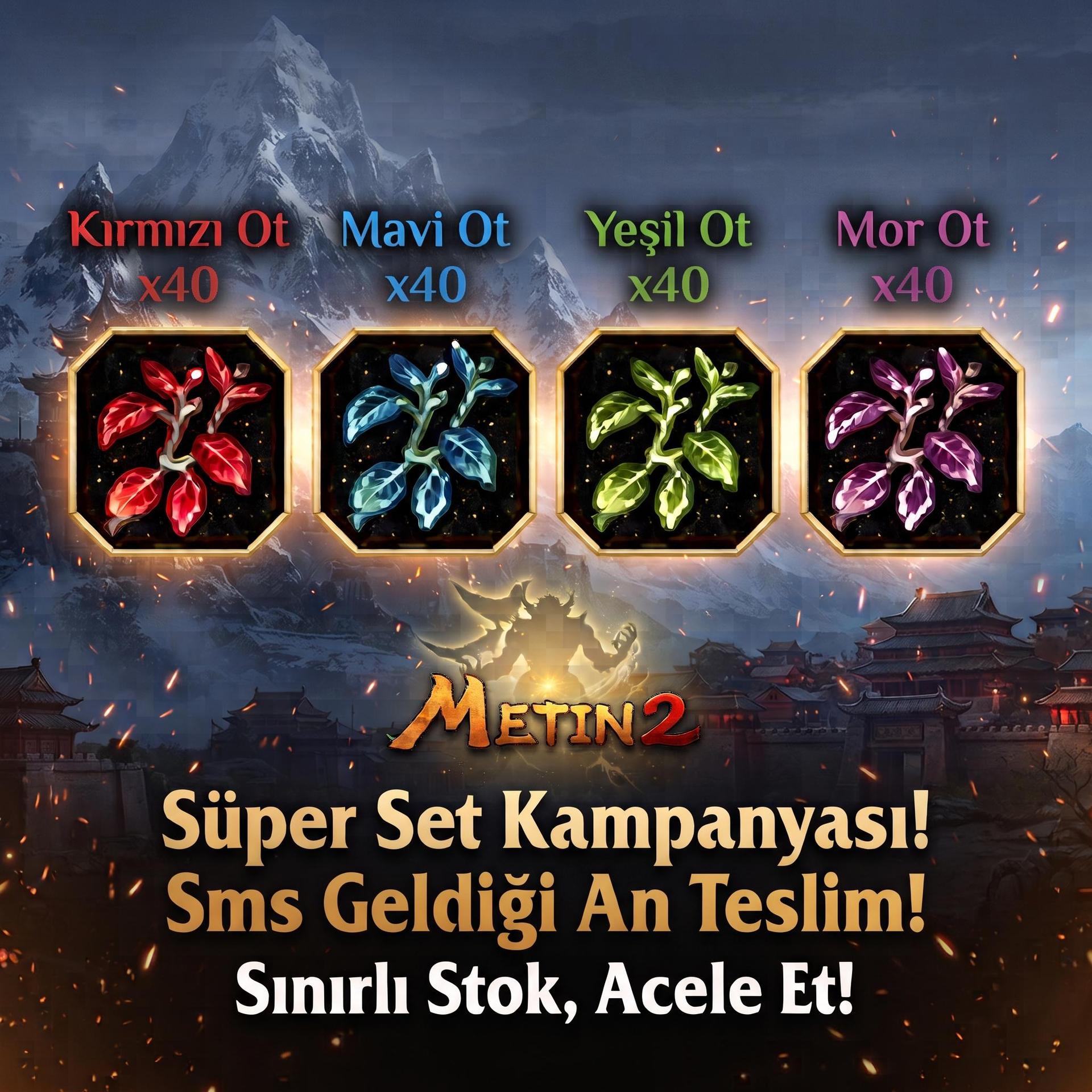 OT SETİ 40'LI / PARÇA OT İÇİN MESAJ ATIN