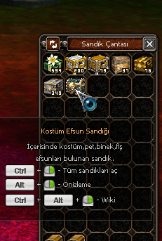 kostüm efsun sandığı