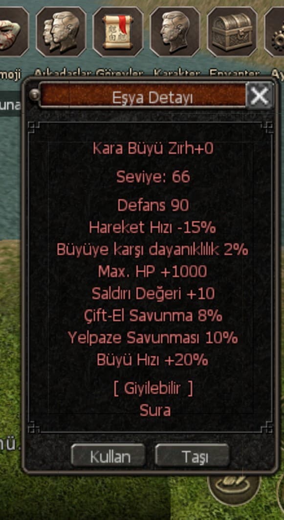 Zehir kılıcı ve kara büyü zrh