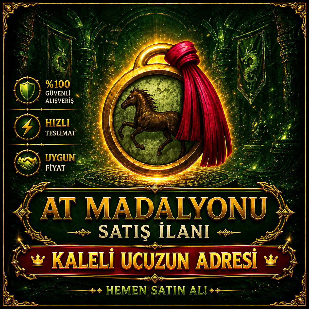AT MADALYONU TANE 25 TL ADET YAZ