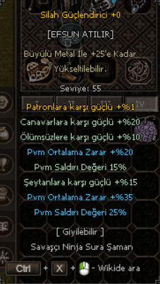 SİLAH GÜÇLENDİRİCİ ÇİFT ORT ÇİFT STR