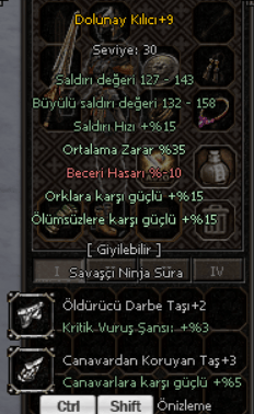 +9 DOLU ELİT EFSUN 35 ORT ÖLÜMSÜZ ORK
