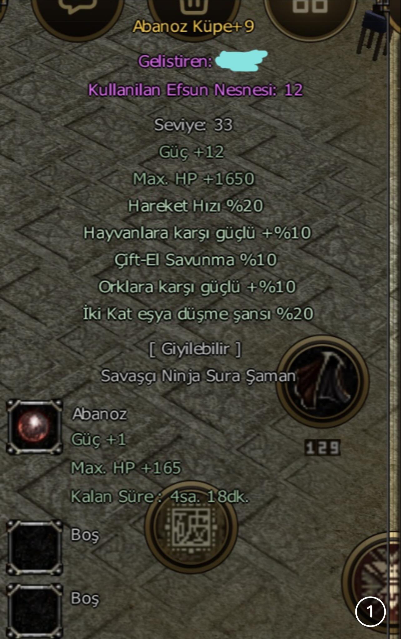 +9 ABANOZ KÜPE 20 EŞYA 20 HAREKET 10 ÇİFTEL