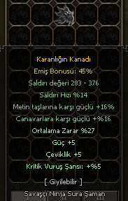 45 EMİŞ KARA EJDER YAY EMİLİ KUŞAK