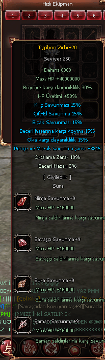 +20 SURA ZIRH 4 KARAKTER TAŞLI