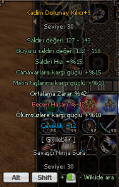 +9 kadim dolu 42 ort 10 ölümsüz 12 çeviklik 50 tl