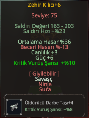 36 ORT 6 GÜÇ 10 KRİTİK +4 TAŞ HEMEN TESLİM