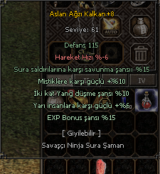 +8 ASLAN AGZI KALKAN HEMEN TESLİM