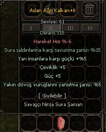 +8 ASLAN AGZI KALKANI