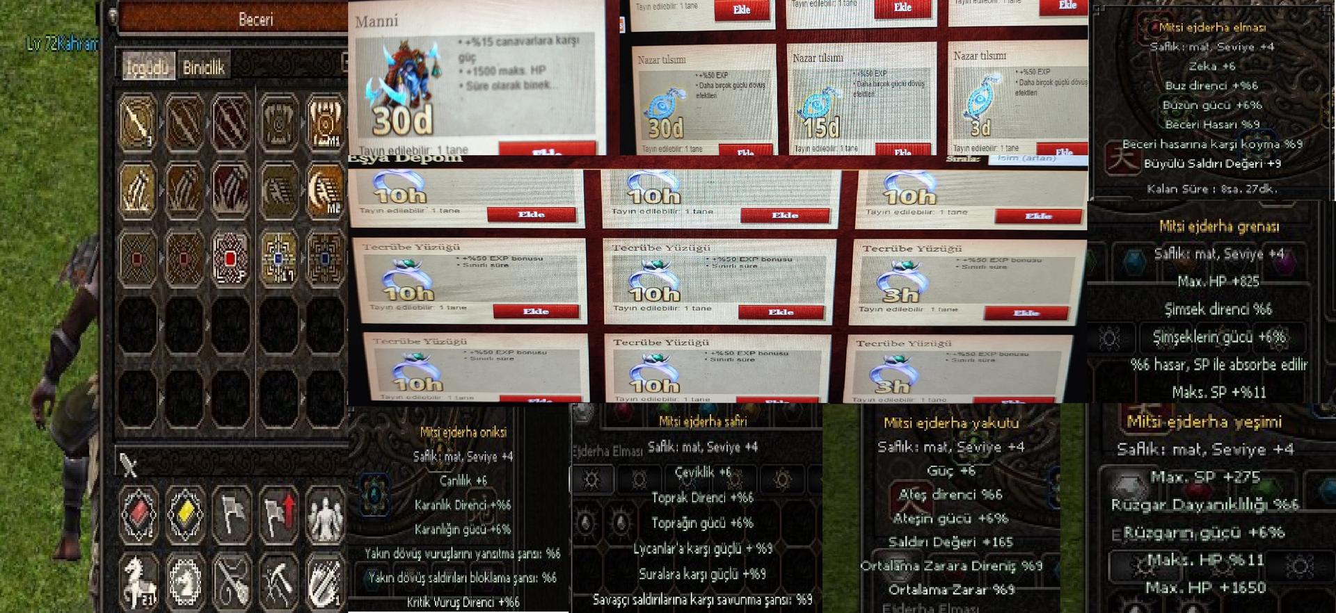 72 LVL LYCAN MİTSİ SET KIRMIZI KURT P 21 LVL AT