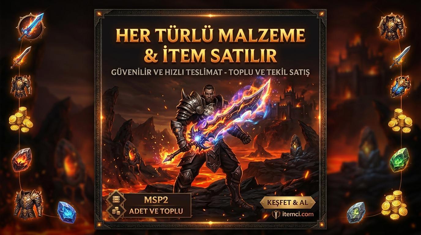 HER TÜRDEN İTEM SATILIR MSJ ATIN AKTIFIM