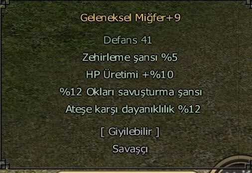 +9 DOYUMLUK SAĞLAM GELENEKSEL MİĞFER UYGUNDAN