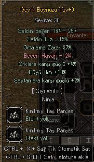 +9 37 ORT GBY ( Geyik Boynuzu Yay) Uyguna