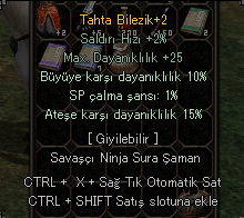 15 ATEŞ 10 BÜYÜ TAHTA BİLEZİK