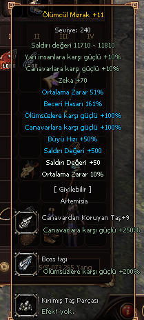 +11 ÖLÜMCÜL MIZRAK 9 CANAVAR TAŞLI 2.5K