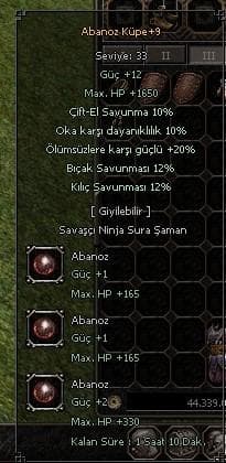 +9 ABANOZ KÜPEE