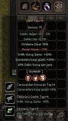 +6 ZEHİR KILICI 39 ORT