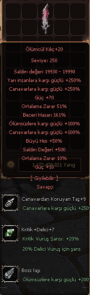 +20 9 CANAVAR TAŞLI ÖLÜMCÜL KILIÇ