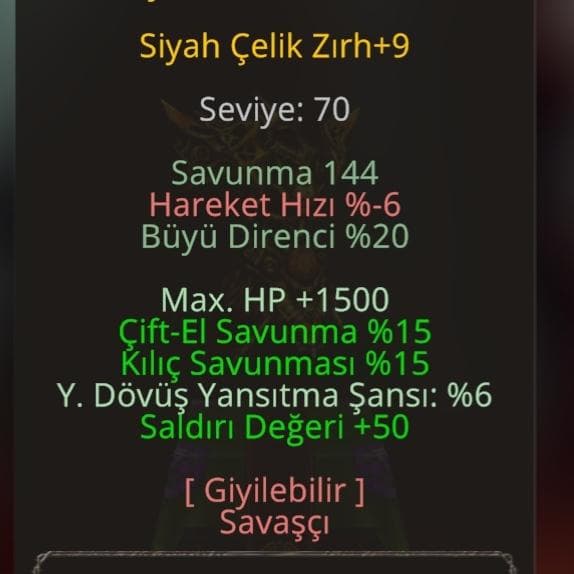 +9 SİYAH ÇELİK VSLİK