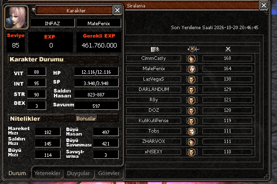 85 LVL BUYULU SURA OYUN SURESINDE 1 CI