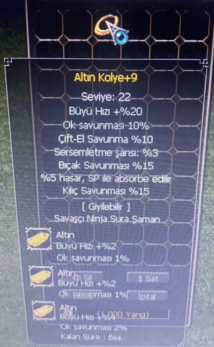 +9 ALTIN KOLYE 15KILIÇ 15BIÇAK 10ÇİFTEL