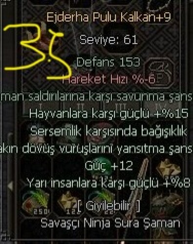 +9 EJDERHA PULU KALKANI 12 GÜÇ 8 YARI İNSAN SERSEMLİK