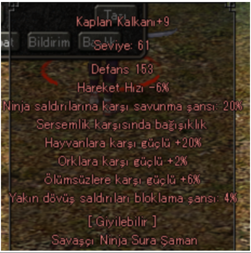 +9 ninja elit kaplan kalkanı satılır