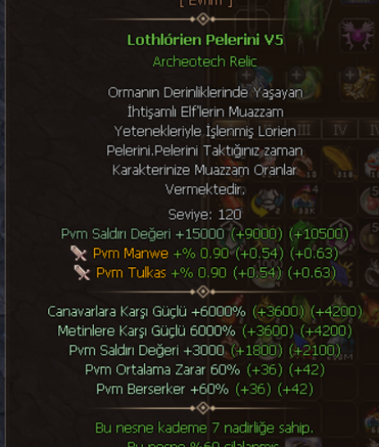 LOTHLORİEN PELERİNİ V5