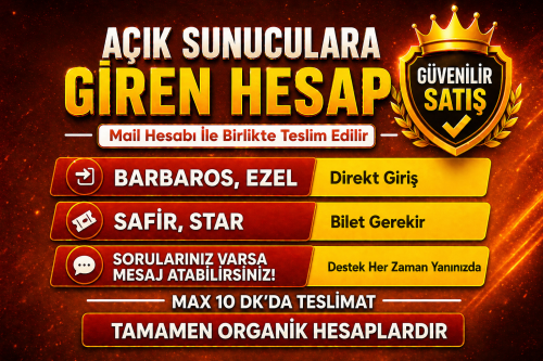 [ 1 MAİL - x6 ID ] Ezel Giren Hesap - Mail Hesabı ile Teslim