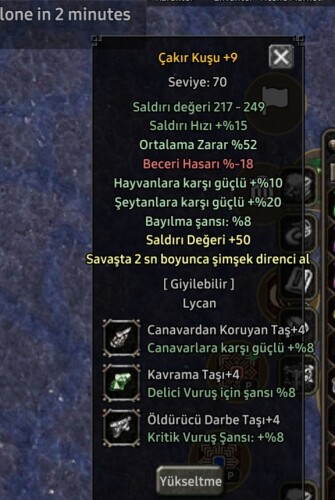 110 LEVEL Lycan TP LER FULL BİTİK