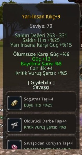 +9 12 GÜÇ 5 KRİTİK YARI İNSAN