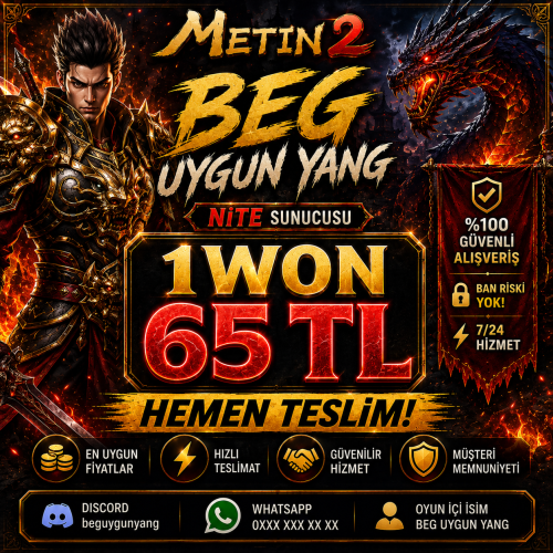 20WON 1300TL ANINDA TESLİM PARÇA SATIŞ VAR