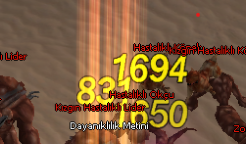 Dayanıklılık canavarı 1650-1720 hasarlı kaçırma