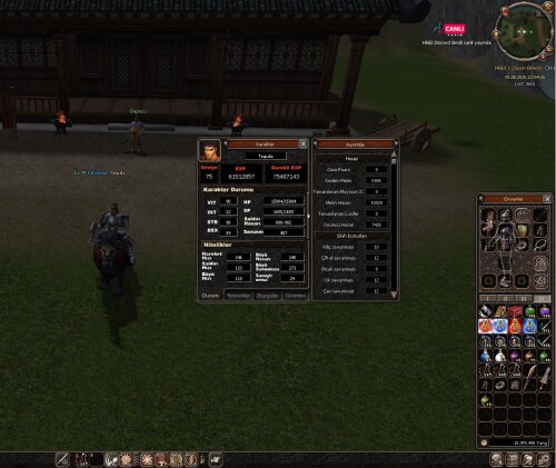 75 lvl bedo +6 çelik +6 kinli boş biyo bitik at 30