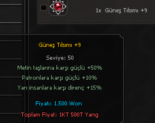 GÜNEŞ TILSIM +9