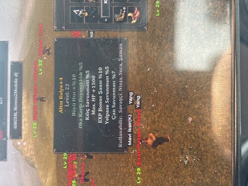 1.5k hp 10 exp kolye satılık