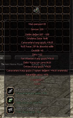 KELEPİR +15 PENÇE TEKLİF ALINIR