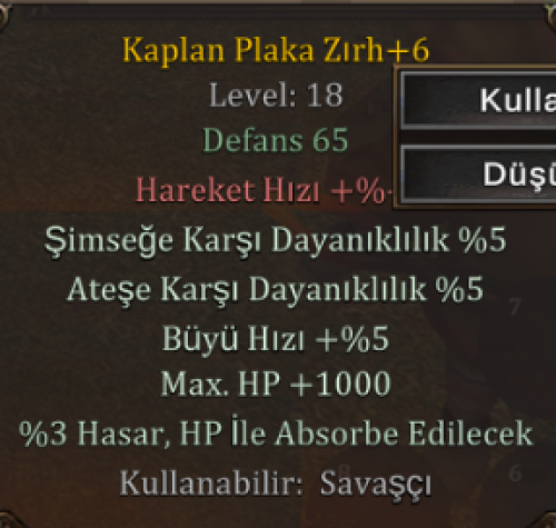 5 efsun +6 kaplan hplı