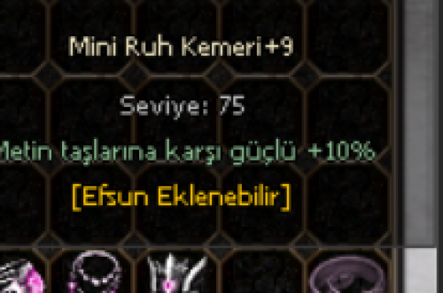 +9 MİNİ RUH KEMERİ SWDE TEK :)